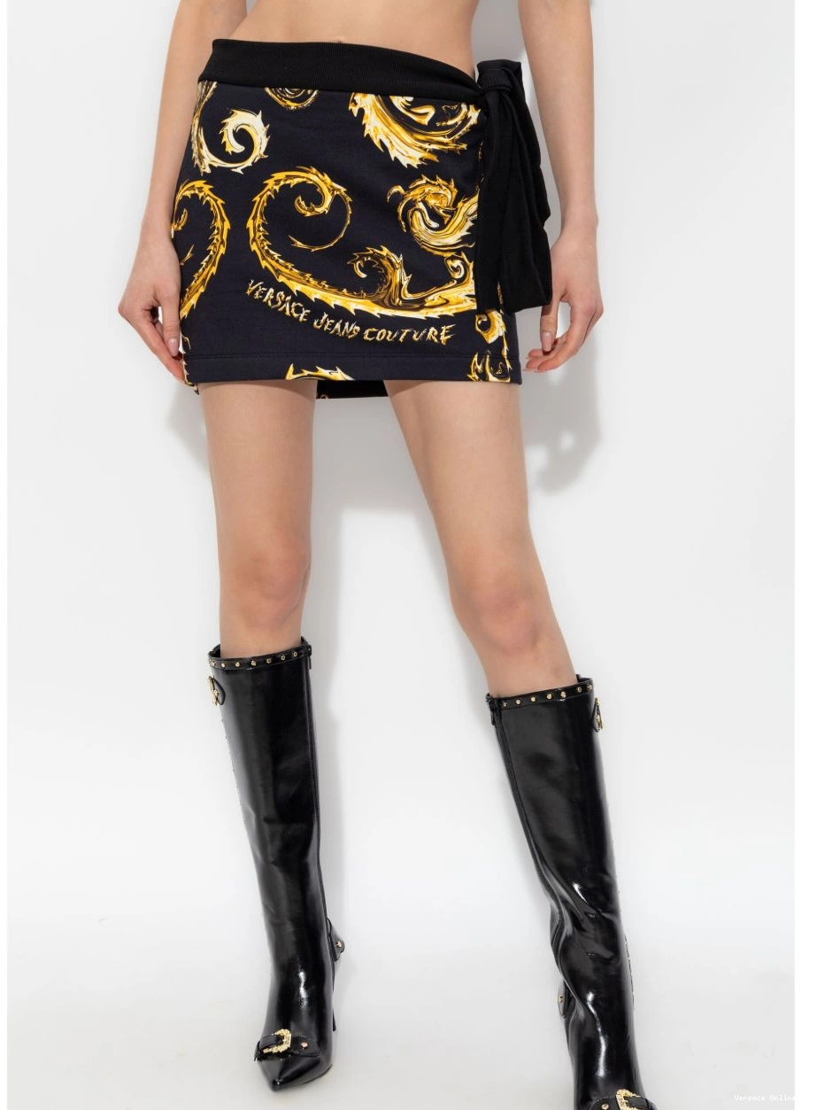 Affordable Barocco-print Couture Versace skirt Jeans Women 0731